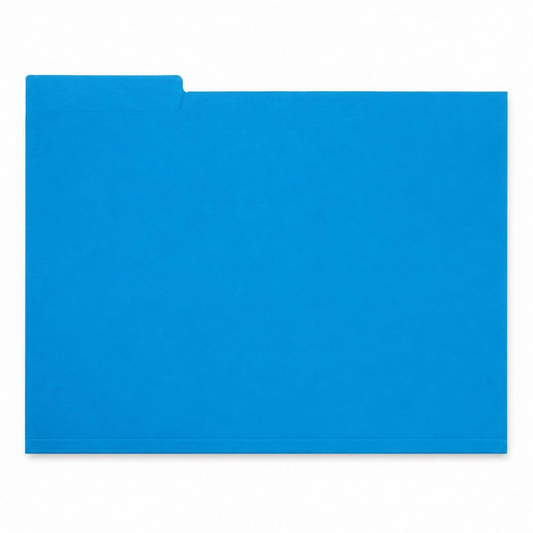 Subcarpeta blau turquesa A4 pestanya lateral 240g