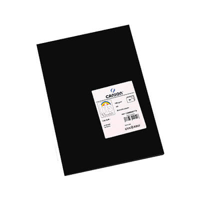 Cartulina Iris A4 185g negro (pack 50)