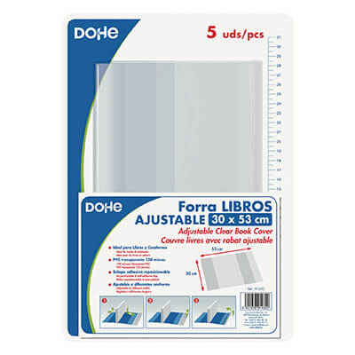 Pack de 5 forralibros Dohe ajustables 30 cm