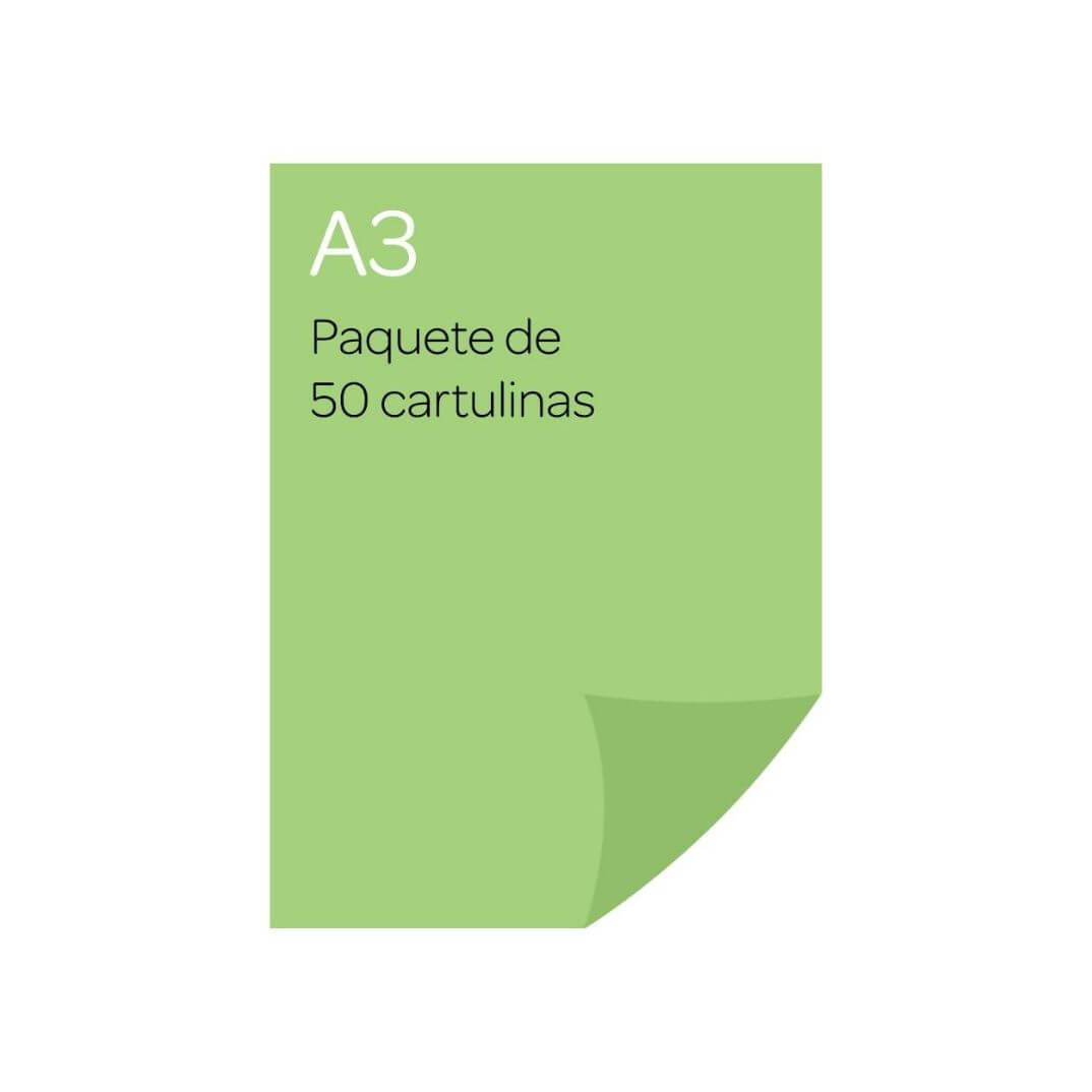 Cartolina Iris A3 185g verd poma (pack 50)