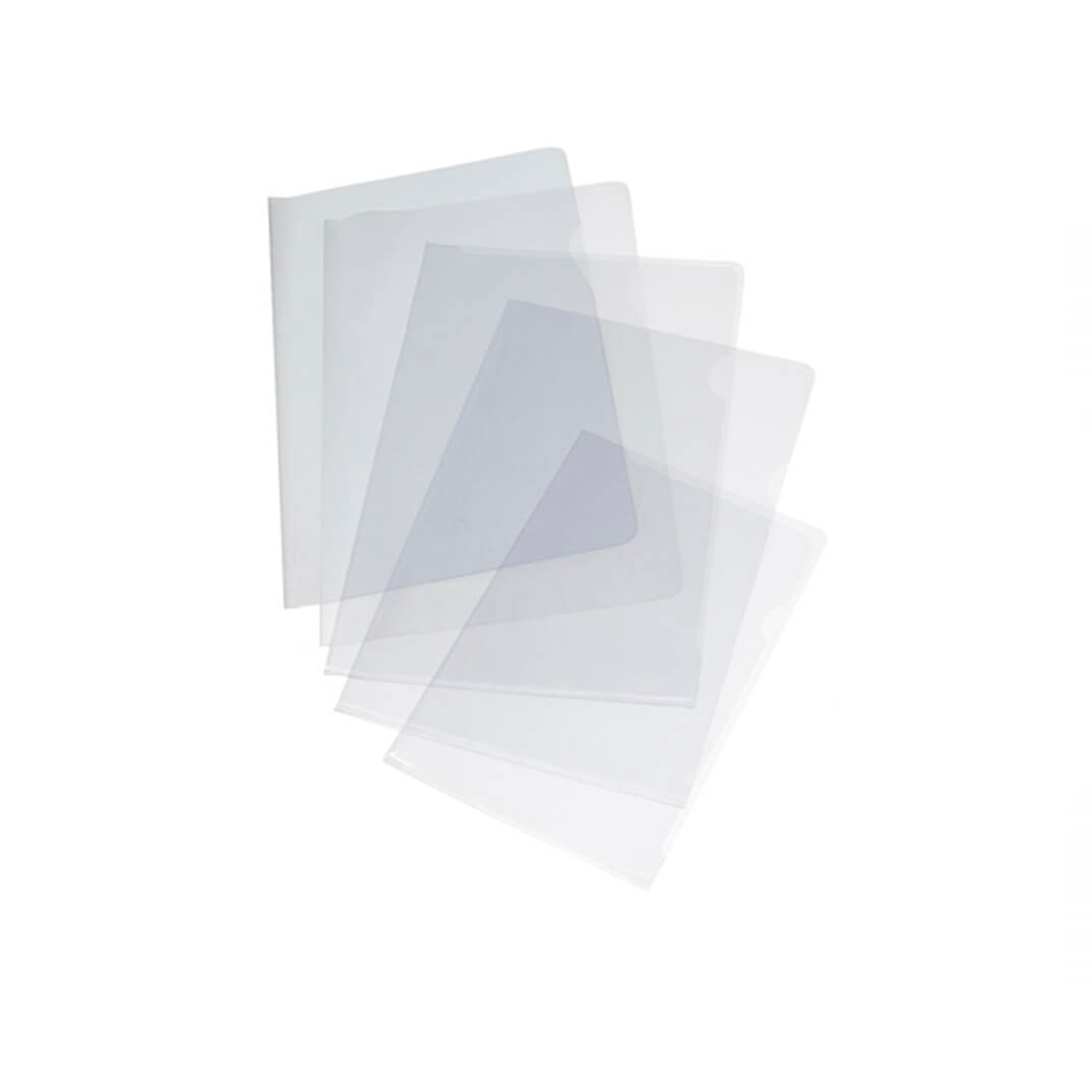 Pack 100 dossier ungleta A4 PVC 150 micres transp.