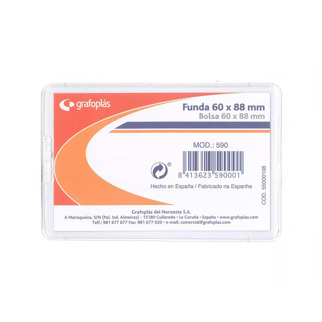 Funda identificadora 60x88 (DNI) transp 200 micres