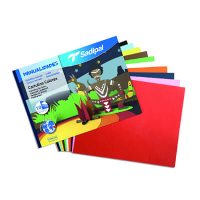 Bloc cartulina colores surtidos (10 hojas)