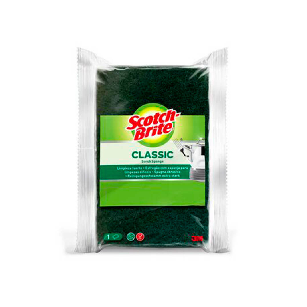 Estropajo Scotch-Brite® Fibra Verde con esponja