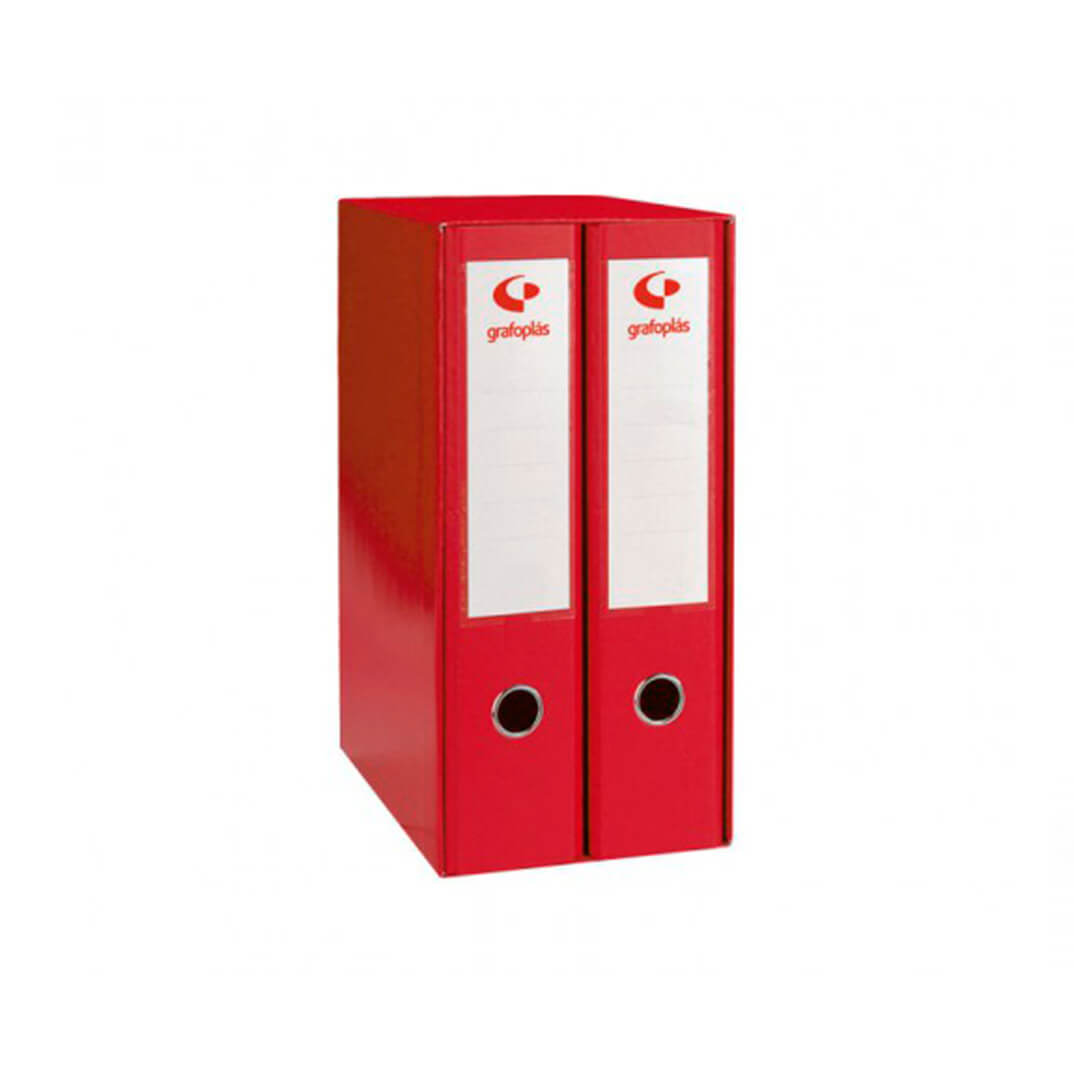 Conjunt 2 arxivadors Grafocolor vermell