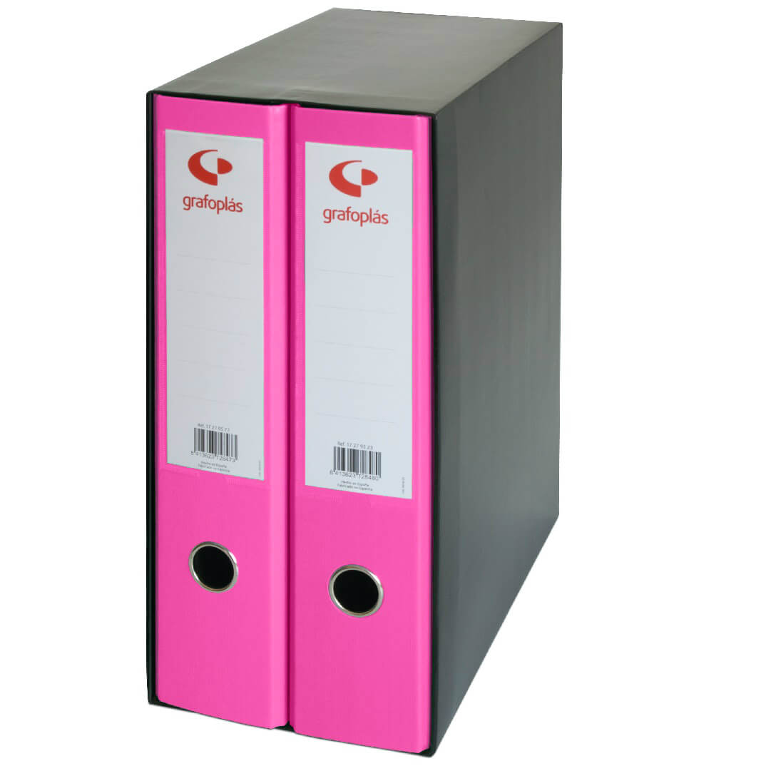 Conjunt 2 arxivadors Grafocolor rosa