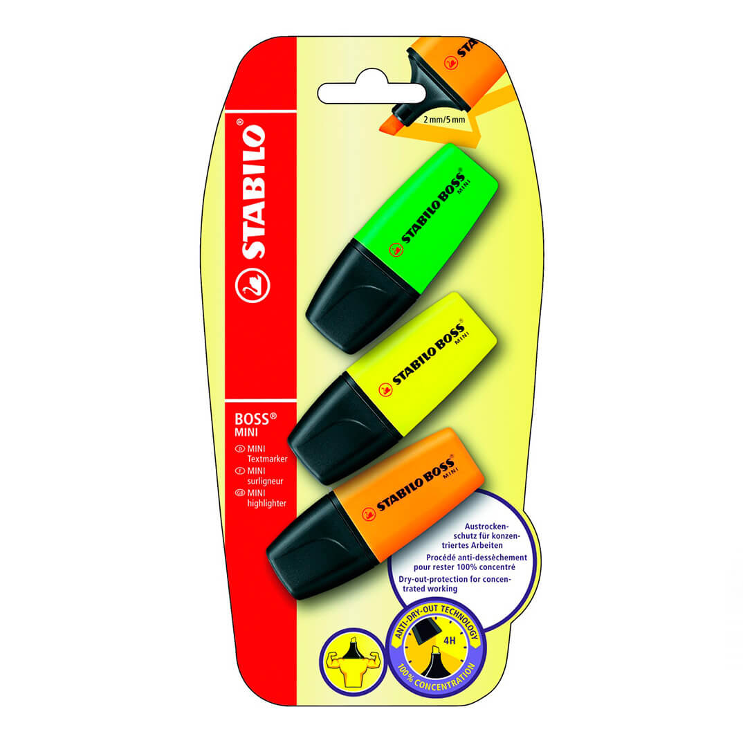 Stabilo Boss mini pop bolsita 3 unidades