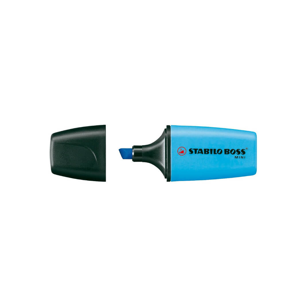 Rotulador flúor Stabilo Boss mini azul
