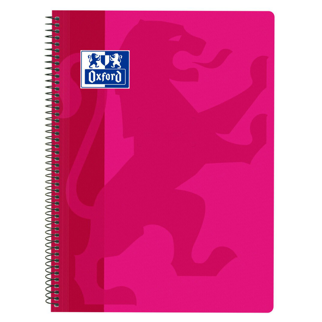 Quadern Oxford Classic tapes plàstic fucsia