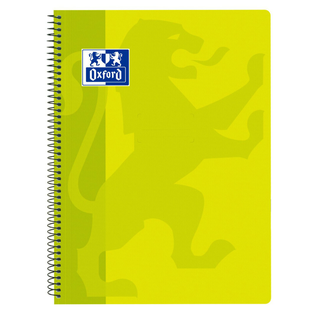 Cuaderno Oxford Classic tapas plástico lima