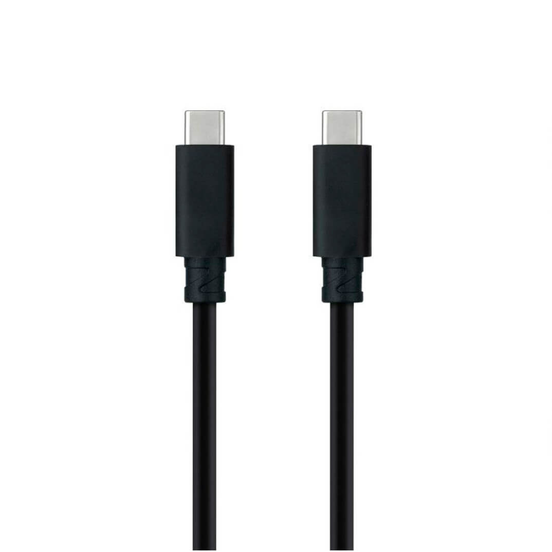 Cable USB 3.1 Tipo-c a Tipo-C 50cm Nanocable negre