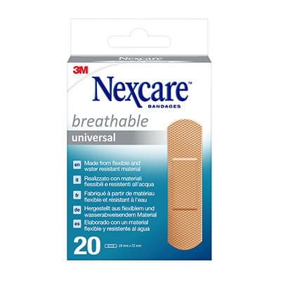 Paquete 20 tiras Nexcare universal 19x72