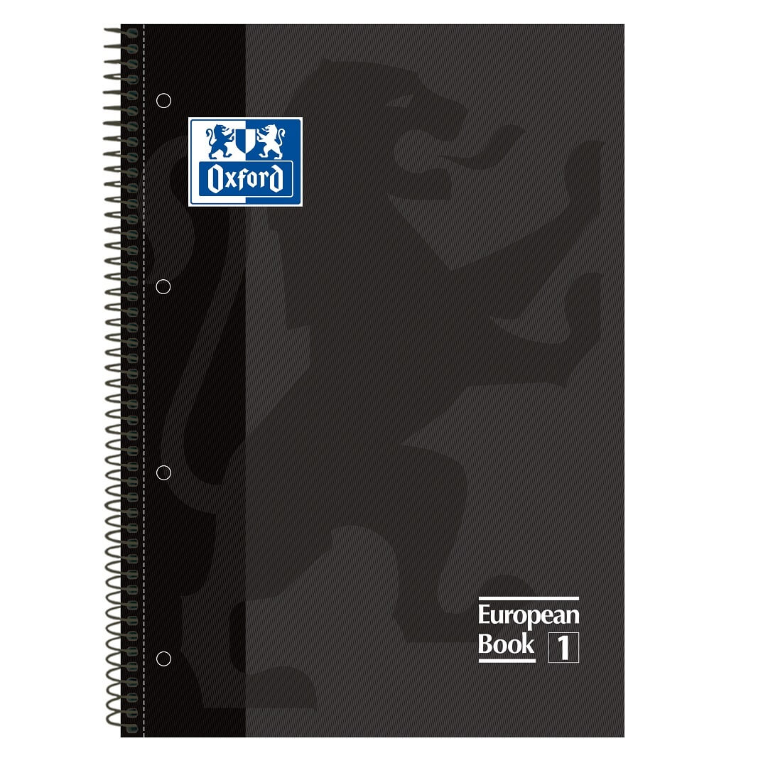 Quadern Oxford European A4 C5 negre 80 fulls