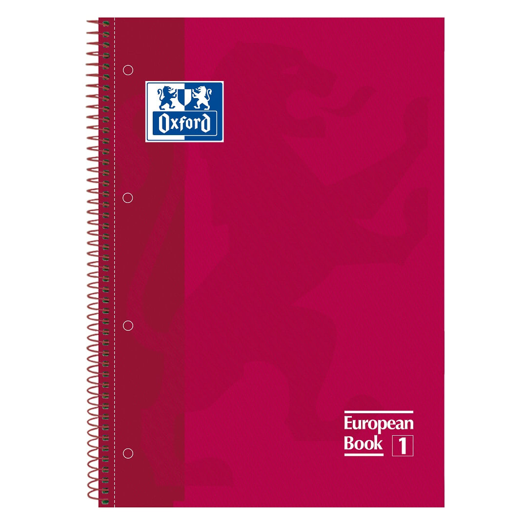 Quadern Oxford European A4 C5 vermell 80 fulls