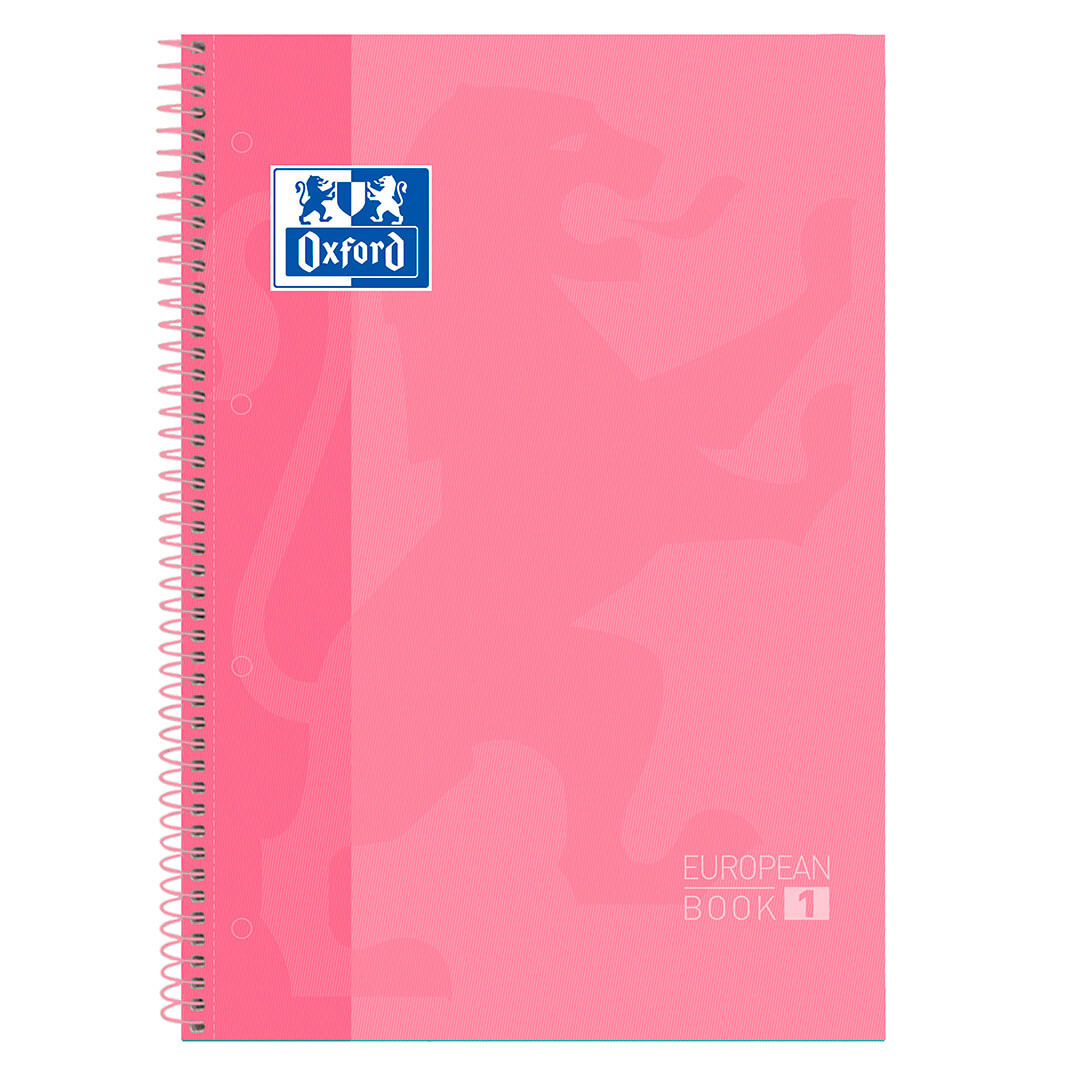 Cuaderno Oxford European A4 C5 rosa chicle 80h