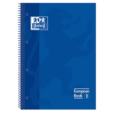 Quadern Oxford European A4 C5 blau 80 fulls