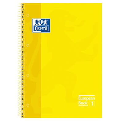 Cuaderno Oxford European A4 C5 amarillo 80 hojas