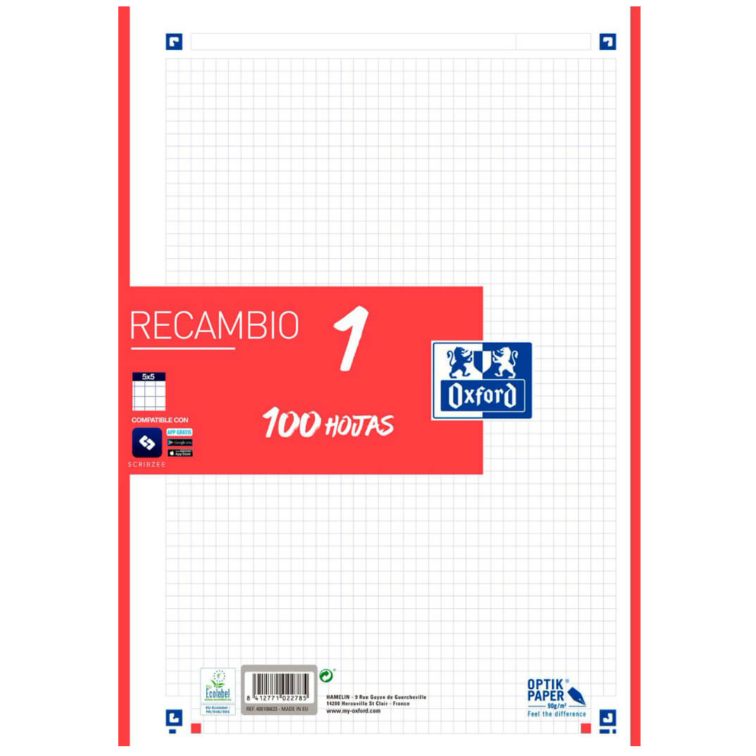 Oxford Recambio 1 color rojo
