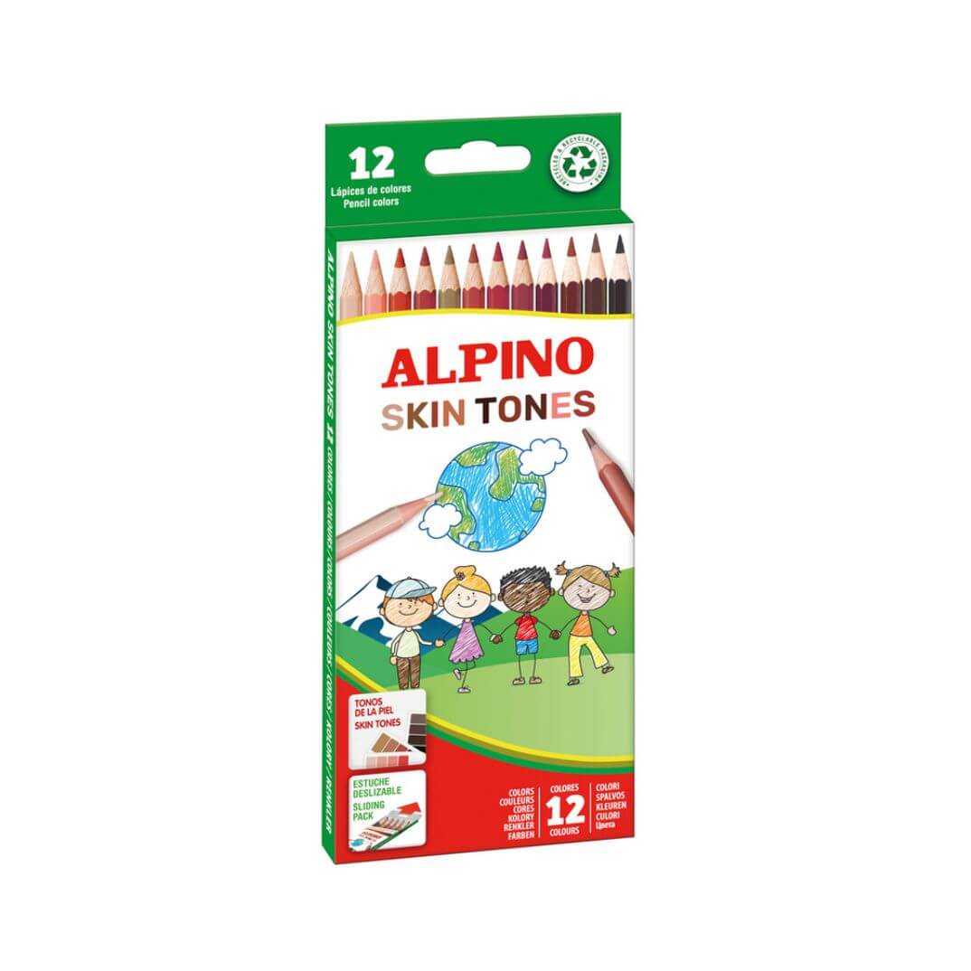 Caixa 12 llapis Alpino colors de la pell