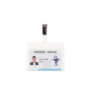Pack 25 identificadores de visita 95x75mm