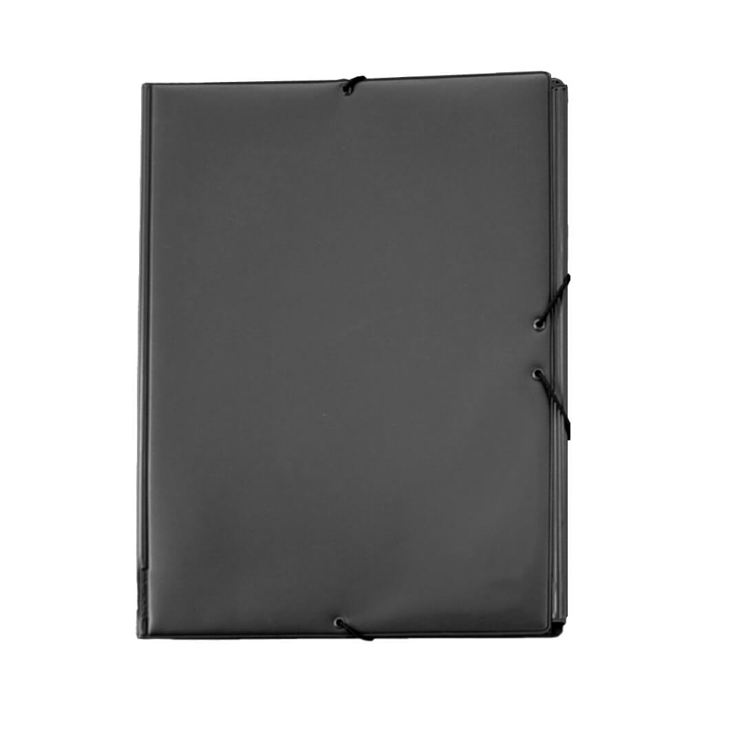 Carpeta con bolsa Folio PVC negro