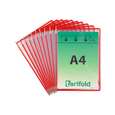 Paquet 10 fundes classificador Tarifold vermelles