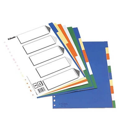 Joc 5 separadors PP A4 16 anelles