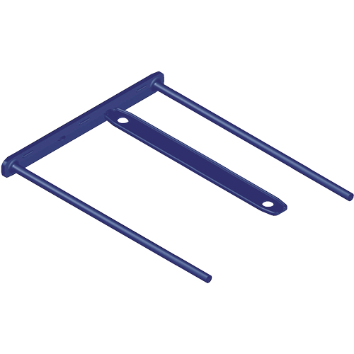 Pack de 100 Fasterners de plástico D-Clip azul