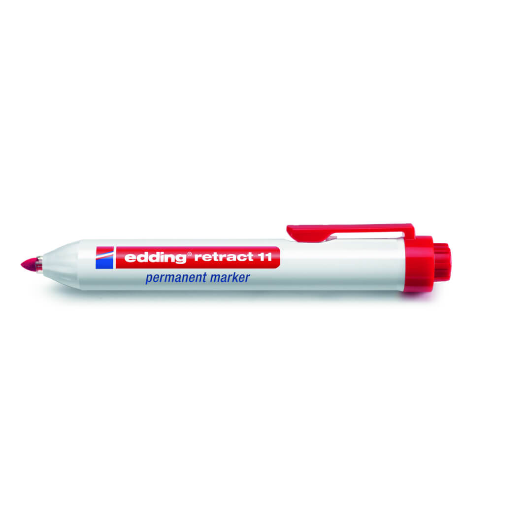 Rotulador edding retráctil 11 rojo