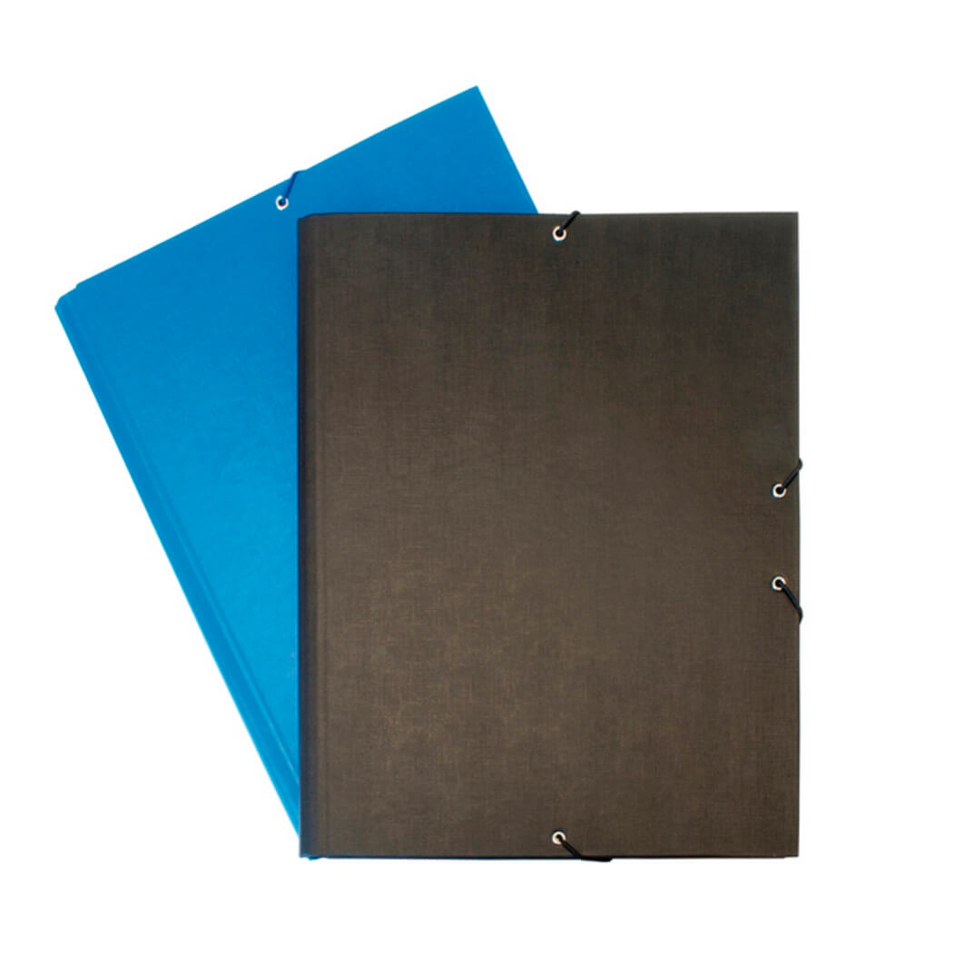 Carpeta Fº solapes forrada POKF negre