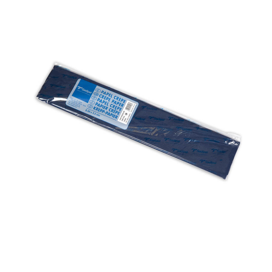 Rollo papel crepe azul fuerte 50 x 250cm