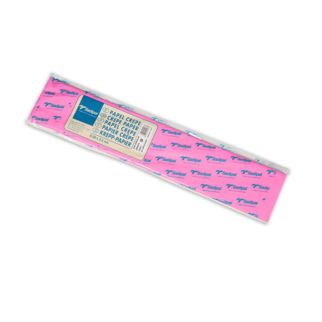 Rollo papel crepe fucsia 50 x 250cm