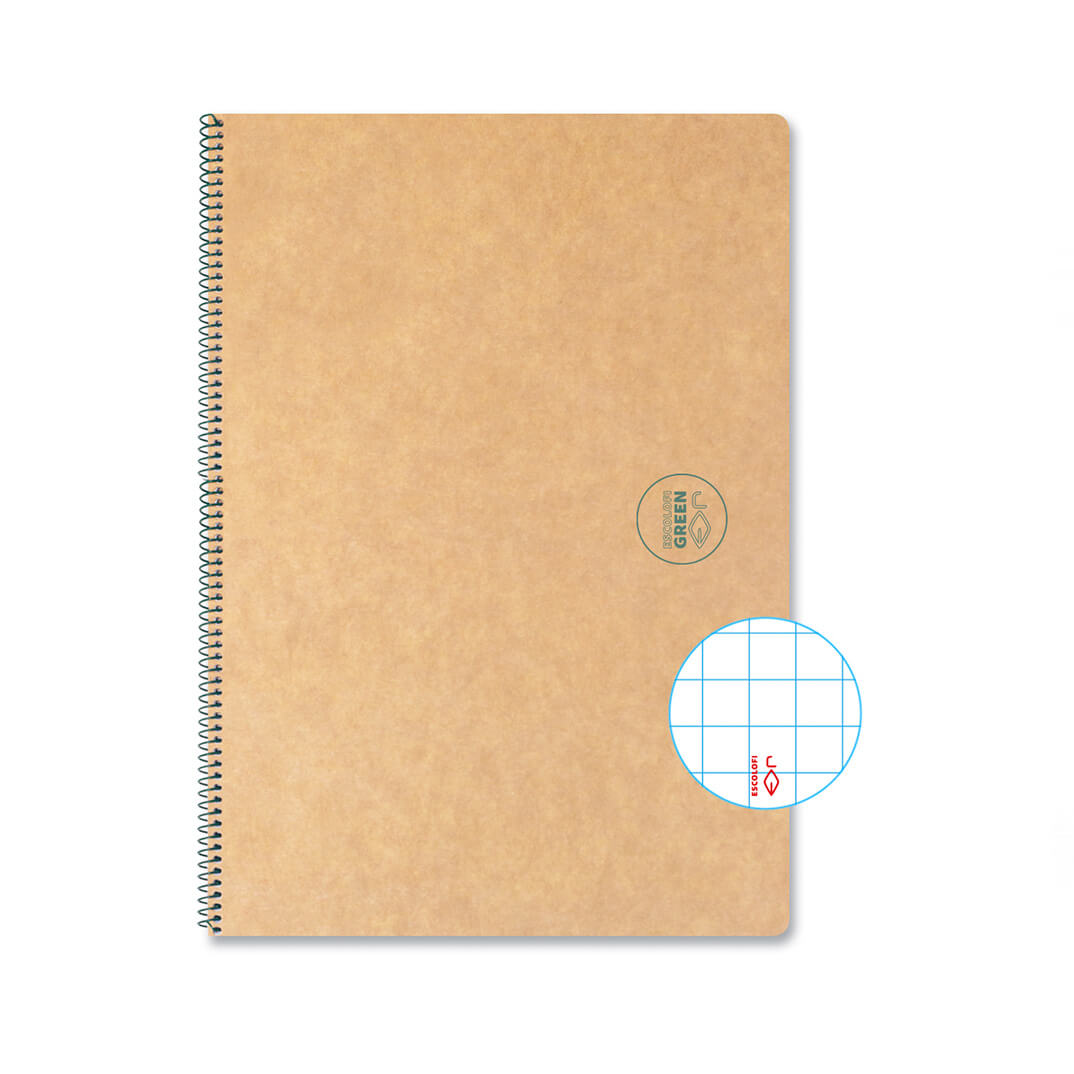 Cuaderno espiral A4 reciclado C5 100 hojas