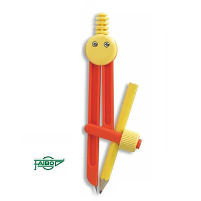 Compás escolar Faibo con adaptador + lápiz grafito