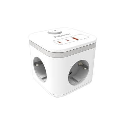 Cubo multienchufe Blanco Fellowes