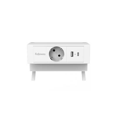 Regleta de sobremesa 1 toma blanco Fellowes