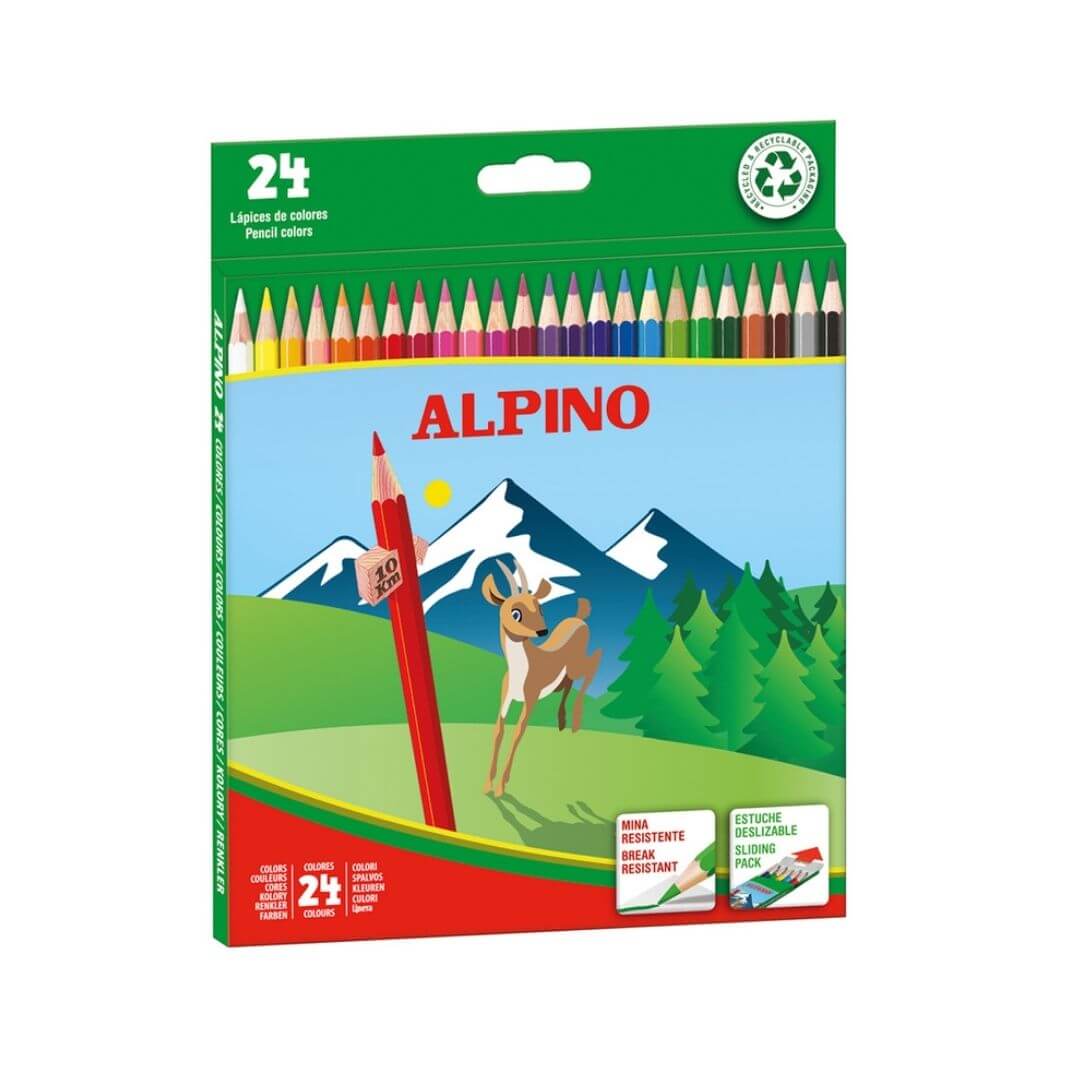 Caja 24 lápices Alpino colores surtidos