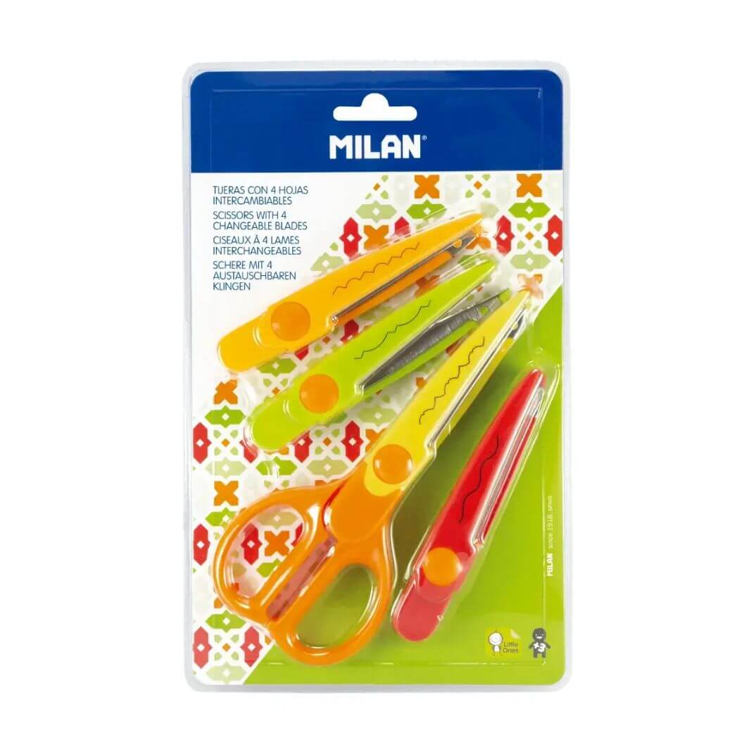 Blister tisores ziga-zaga amb 4 fulles intercanvia