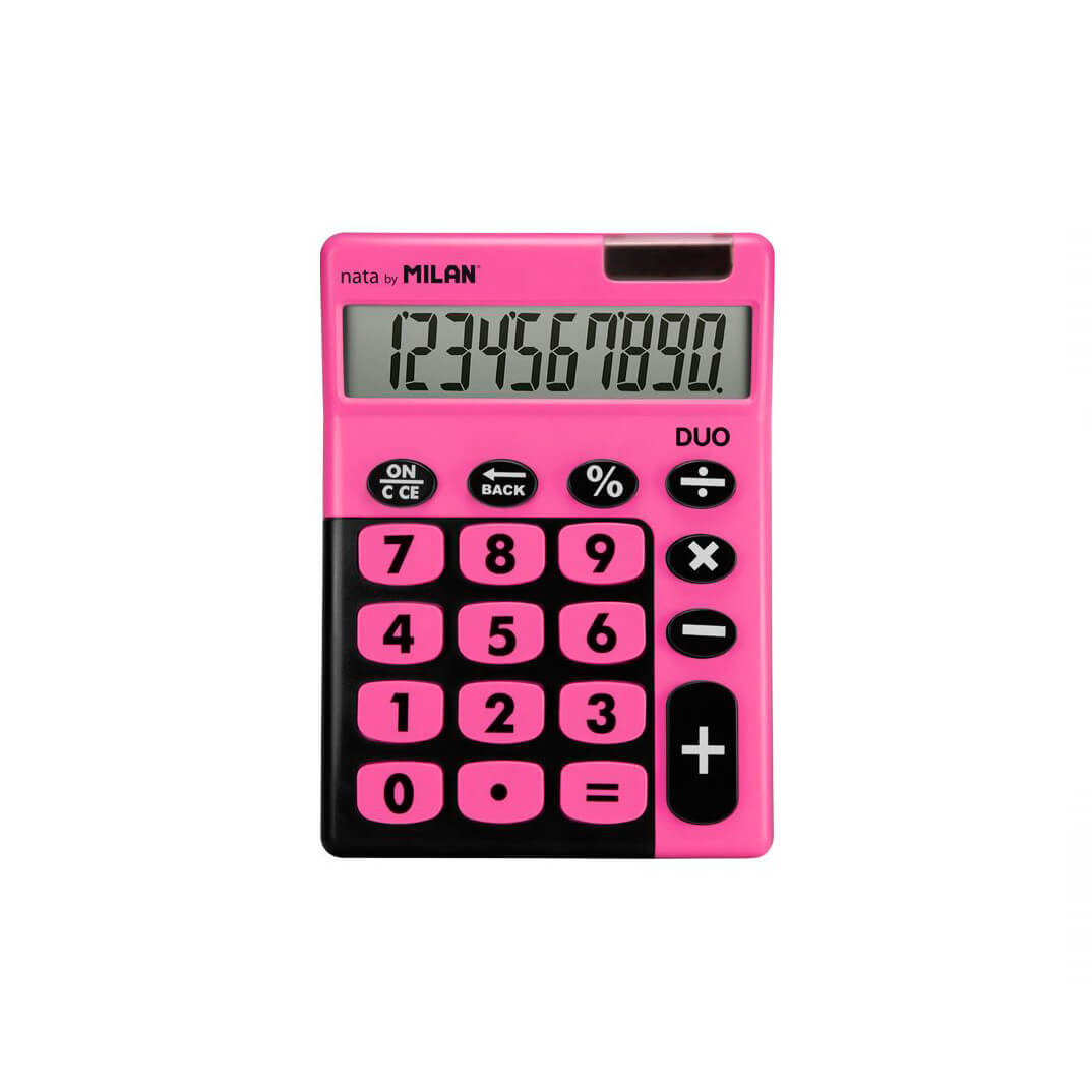 Calculadora Milan 10 dígits tecles grans rosa