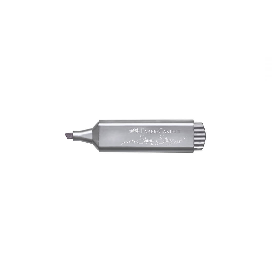 Marcador Faber-Castell Texliner metal plata