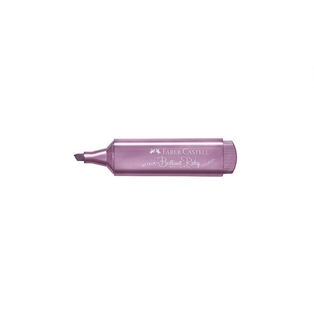 Marcador Faber-Castell Texliner metal rubí