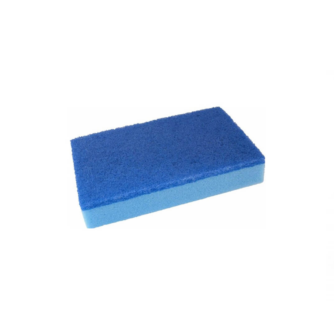 Fregall fibra blau amb esponja "no ratlla "