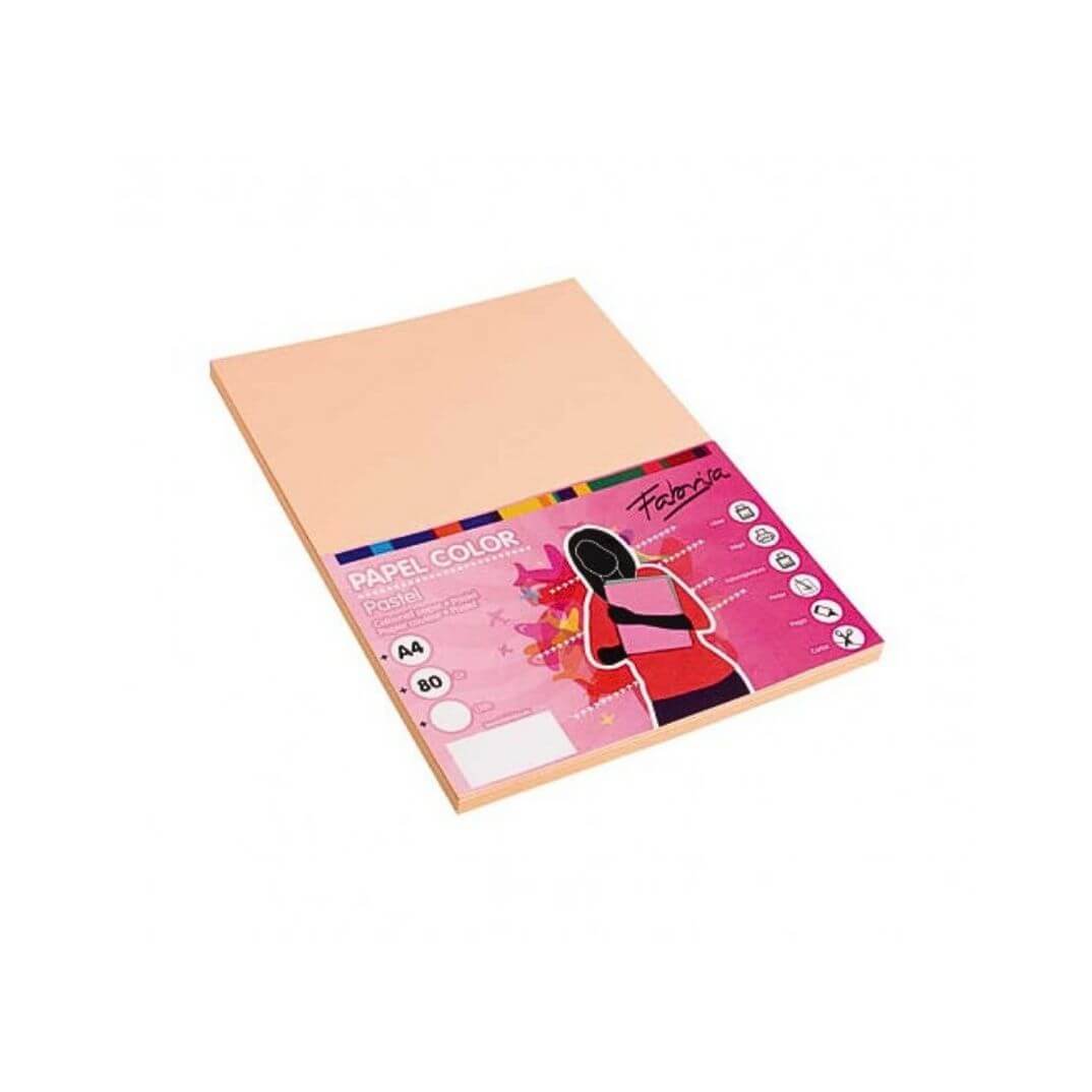 Papel 80g A4 100 hojas color crema Fabrisa