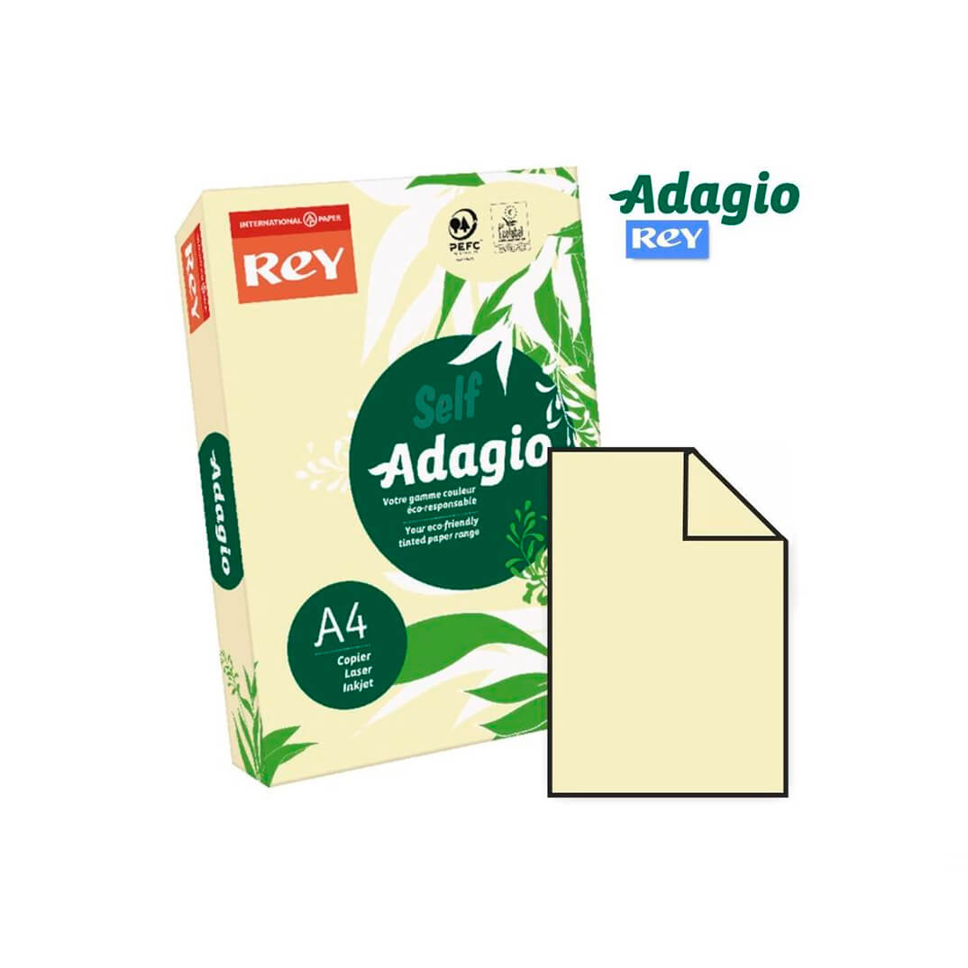 Paquete papel Adagio A4 80g crema (ivory)