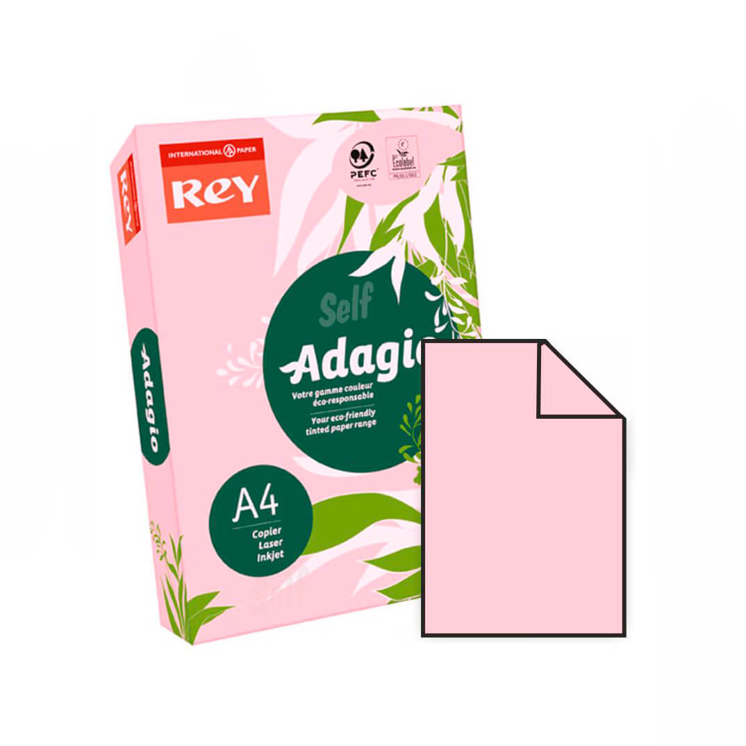 Paquet paper Adagio A4 80g rosa pastís