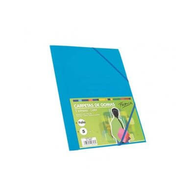 Carpeta de gomes i solapes Fabrisa cartró Blau