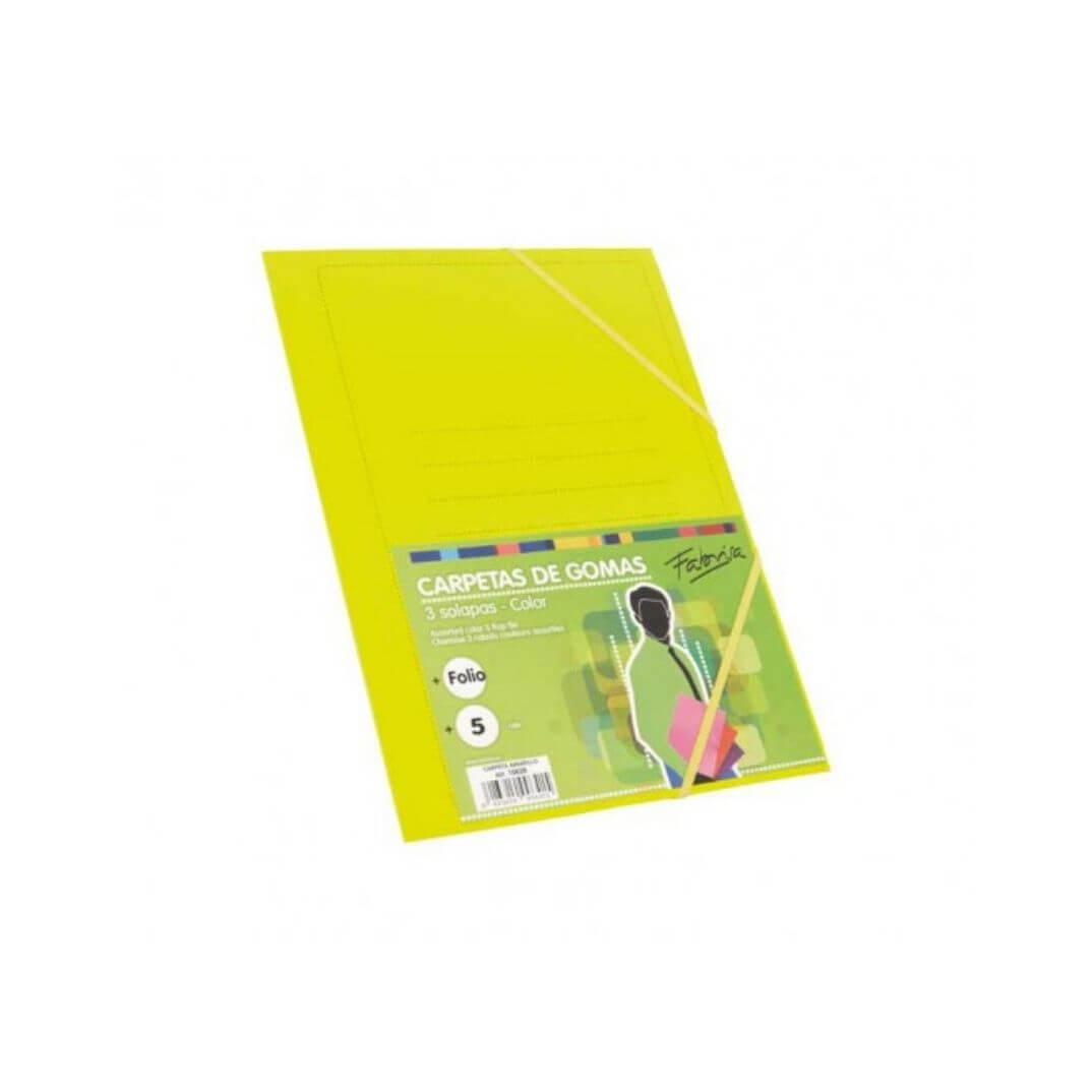 Carpeta de gomas y solapas Fabrisa cartón Amarillo