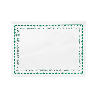 Mantel individual 30x40 blanco decorado (500u)