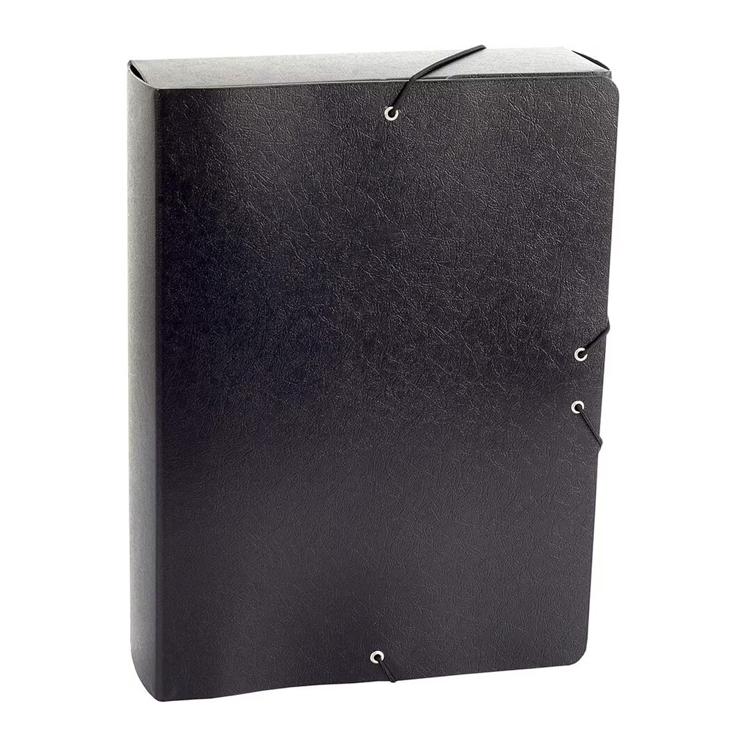 Carpeta projectes A4 amb gomes 7cm negra