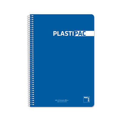 Quadern Plastipac Foli C4 80 fulls blau fosc